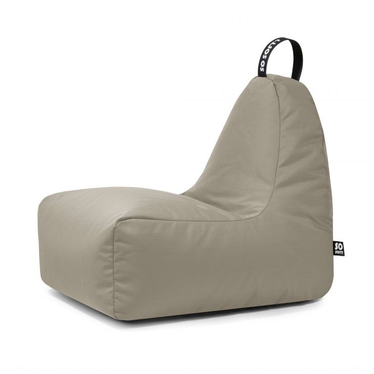 Bean Bag Chill L Glow White Grey