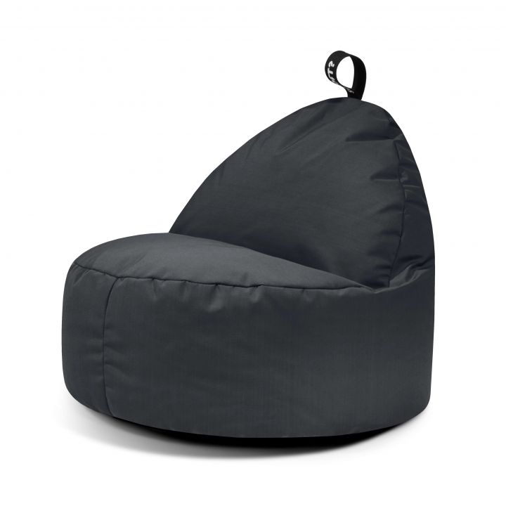 Bean Bag Round L Glow Dark Grey