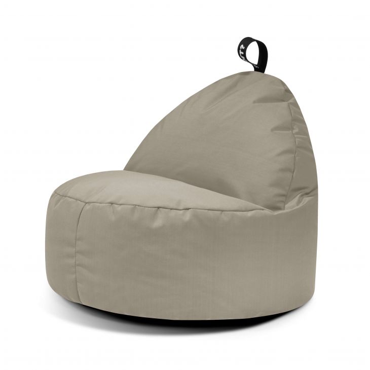 Bean Bag Round L Glow White Grey