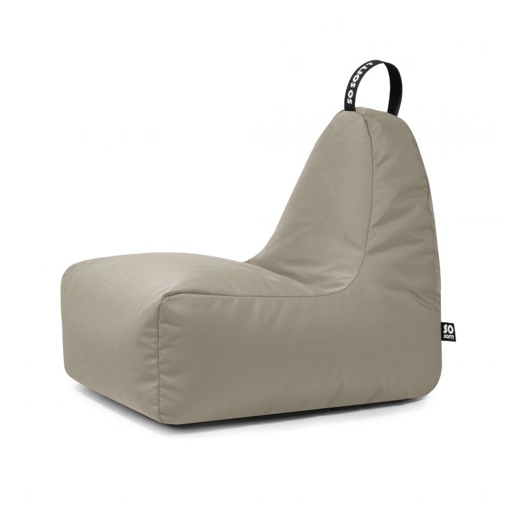 Bean Bag Chill M Glow White Grey
